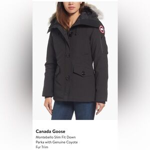 Canada Goose
Montebello Slim Fit Down
Parka with Genuine Coyote
Fur Trim